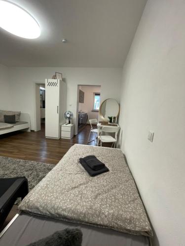 Et opholdsområde på Komfortables Einraum-Apartment in Weißenthurm