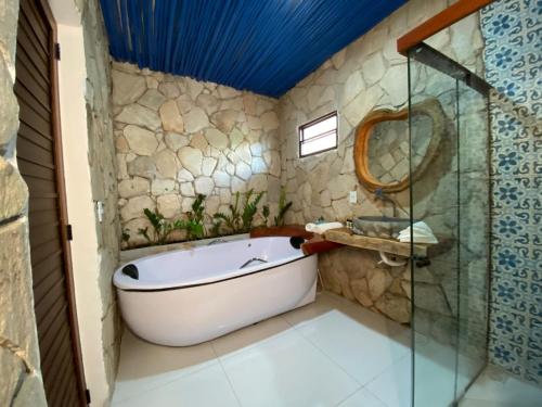 Et badeværelse på Hotel Boutique Silvano Gourmet