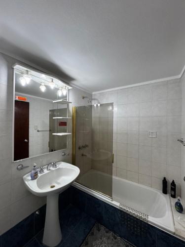 Koupelna v ubytování Hotel Aiello