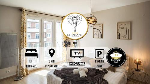 Voltaire Elephant Suite - 5 min Hypercentre - Parking Privé