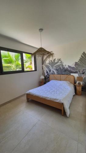 Ένα ή περισσότερα κρεβάτια σε δωμάτιο στο villa camarines