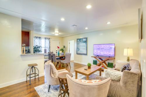 a living room with a couch and chairs at 1 Mi to Gaylord Resort and Bayfront Updated Duplex in Chula Vista