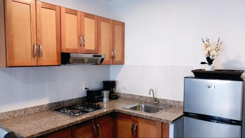 Una cocina o kitchenette en Punta Cana Beachside One Bedroom Apartments 1