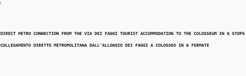 ローマにあるAlloggio Turistico via dei Faggi - Roomの契約は決して法律の解釈ではないという文言が書かれた文書のページ