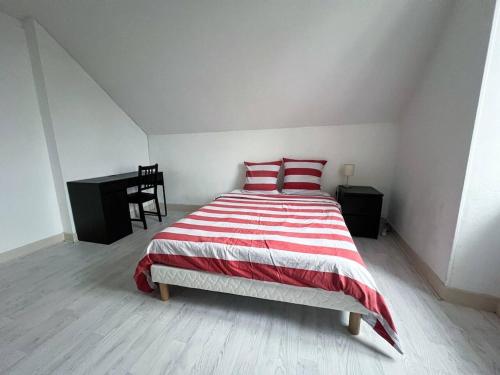 Voodi või voodid majutusasutuse ô Bogros - vieux Château-Chinon toas