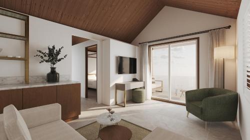 Et opholdsområde på The Scenery Hotel Saba