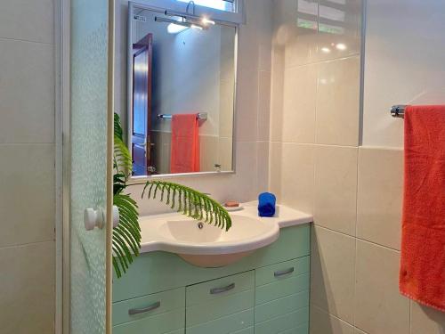 Et badeværelse på La vue sur la baie