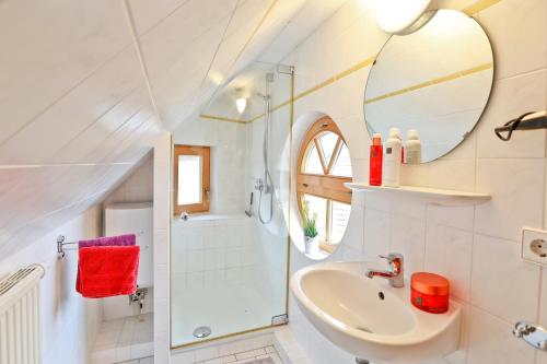 Ένα μπάνιο στο Ferienpark Freesenbruch Wohnung 1 4 -Ferienzeit