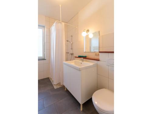 Koupelna v ubytování Wuschels Hütt