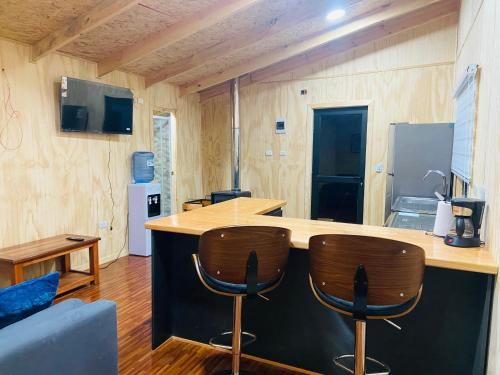 Kuchyň nebo kuchyňský kout v ubytování Cabañas con Tinajas Mahuidas Panguipulli
