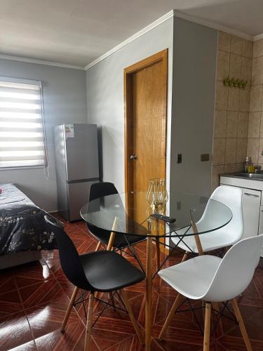 Khu vực ghế ngồi tại Hostal Verde Bendito Apartmento 1 Temuco