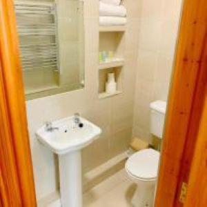 un bagno con lavandino e WC di Redclyffe Lodge a Cork