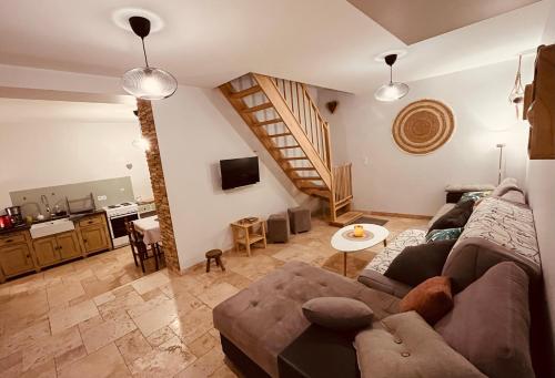 Χώρος καθιστικού στο Le Nid de Chambord