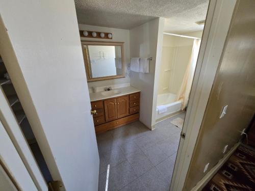 Koupelna v ubytování Chisos Mining Company Motel