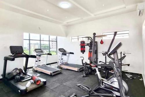 Fitness centrum a/nebo fitness zařízení v ubytování Shortlet Apartment Ajah Lekki, Lagos