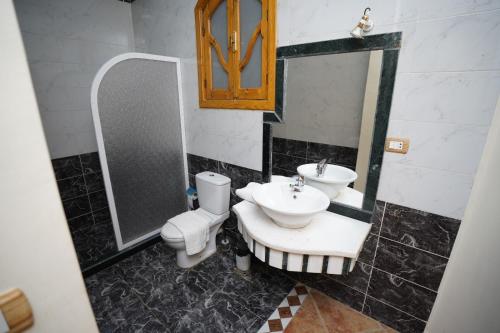 a bathroom with a toilet and a sink at Morning Star in Luxor