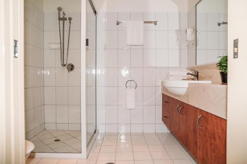 Koupelna v ubytování Kobbers Motor Inn