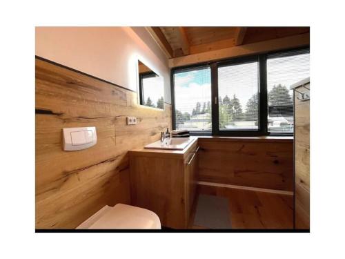 Koupelna v ubytování Käthe Am Wariner See