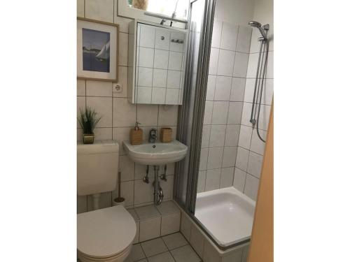 Koupelna v ubytování at the gates of Hamburg