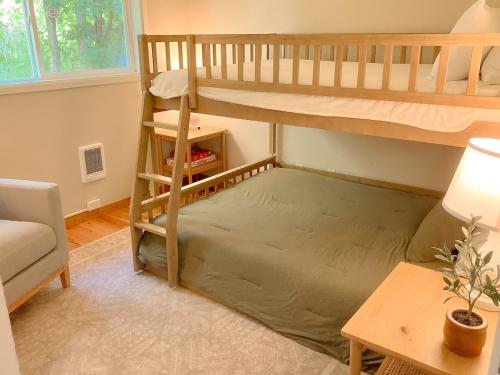 Piccola camera con letto a castello e divano. di Willow South Cottage a Moscow