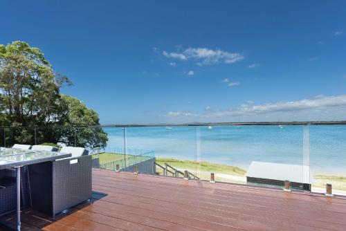 a view of the ocean from the deck of a house at Omaroo in Iluka