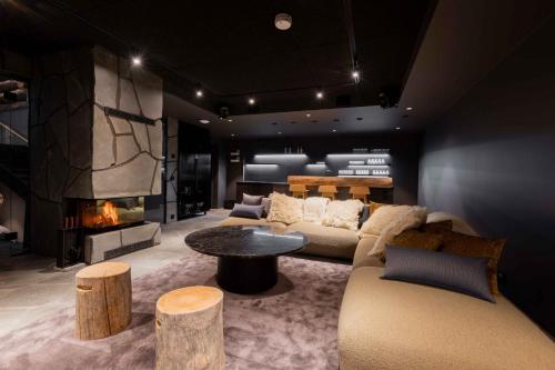 Posezení v ubytování Chalet Magical Forest Harjunpolku Lapland