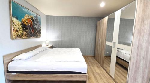 Postel nebo postele na pokoji v ubytování Seepferdchen