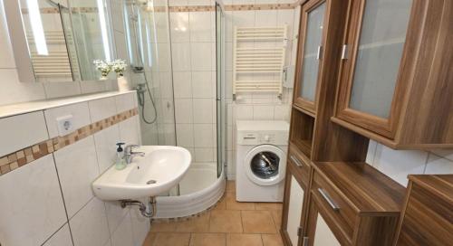 Koupelna v ubytování Seepferdchen