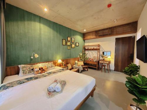 Et tv og/eller underholdning på Soda Boutique Apartment Danang