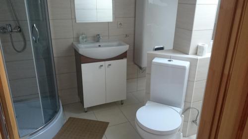 A bathroom at Modrzewiowa Chata