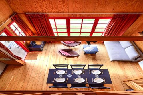 Χώρος καθιστικού στο Wooden Chalet in Abbeville near Somme Bay