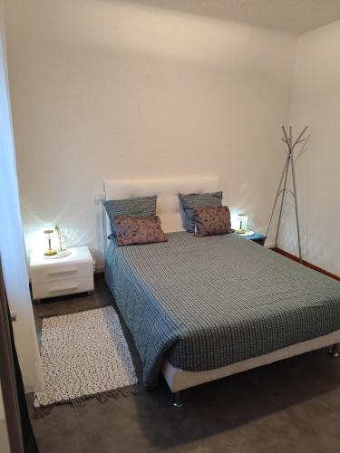 Katil atau katil-katil dalam bilik di Appartement au calme.