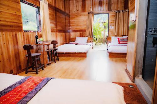 Postel nebo postele na pokoji v ubytování Bắc Hà Green Homestay