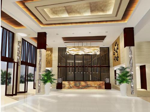 a rendering of a lobby with a ceiling at Jinsha Seaview Hotel Sanya in Sanya