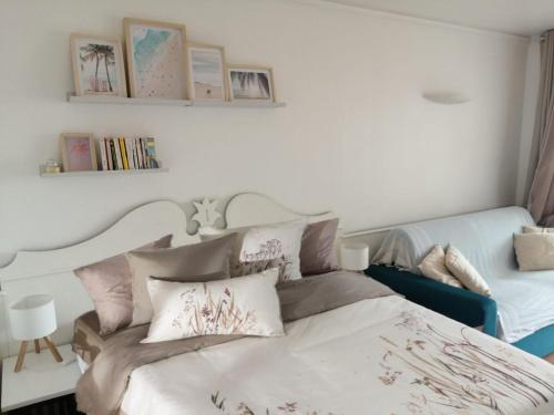 Postel nebo postele na pokoji v ubytování Appartement village vacances vue mer Sainte-Anne Guadeloupe