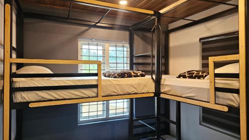 Ένα ή περισσότερα κρεβάτια σε δωμάτιο στο Bluehood WildScape