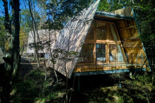 a tree house in the middle of the forest at SANU 2nd Home 那須1st in Nasu
