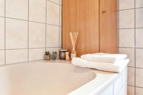 Koupelna v ubytování Alpaka Erlebnishof