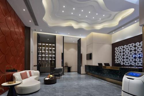 Гостиная зона в PHIREN Hotel West Meixi Lake Metro Station, Changsha