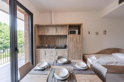 Giường trong phòng chung tại Residence La Luma