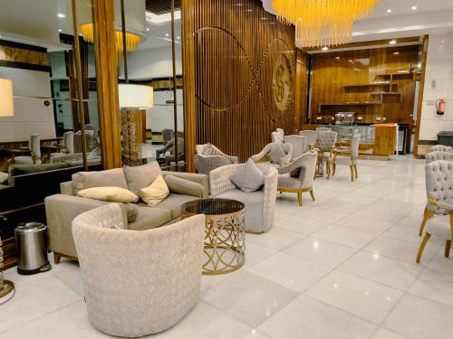 Χώρος καθιστικού στο فندق ميزاب أوركيد جرول