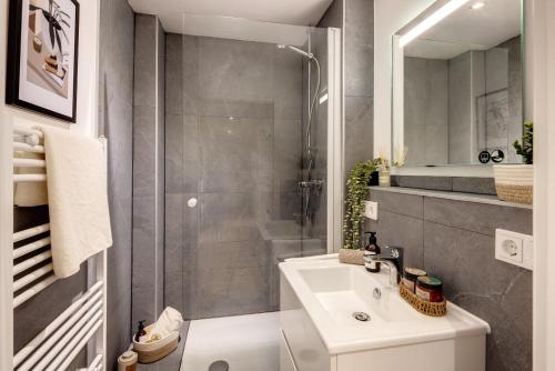 Koupelna v ubytování Business Apartment nähe Hauptbahnhof