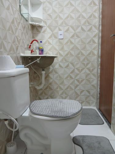 Et badeværelse på Chalé Dunas de Prata