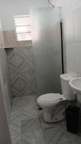 Et badeværelse på Suítes Da Lady