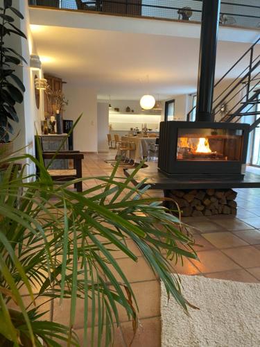 Coin salon dans l'établissement Maison Loucacia