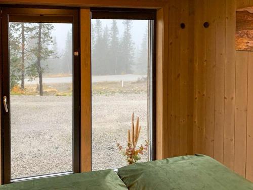 Postel nebo postele na pokoji v ubytování Moderne Hytte Tæt Ved Skiløjperne I Haglebu