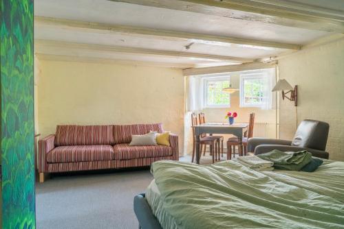 Χώρος καθιστικού στο Lyst og rummeligt kælderværelse