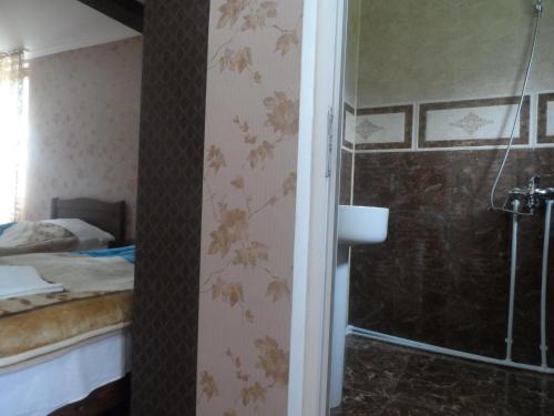 Koupelna v ubytování Hotel Tekla
