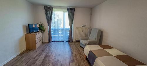 Μια τηλεόραση ή/και κέντρο ψυχαγωγίας στο FeWo in Radekow