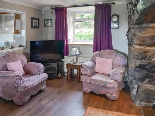 Televiisor ja/või meelelahutuskeskus majutusasutuses Fox's Lair Farmhouse